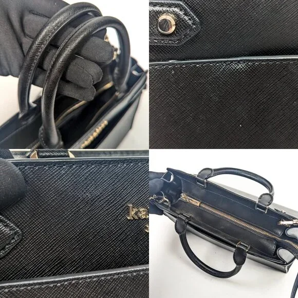 KATE SPADE Black Saffiano Leather medium sized shoulder bag - Picture 11 of 13